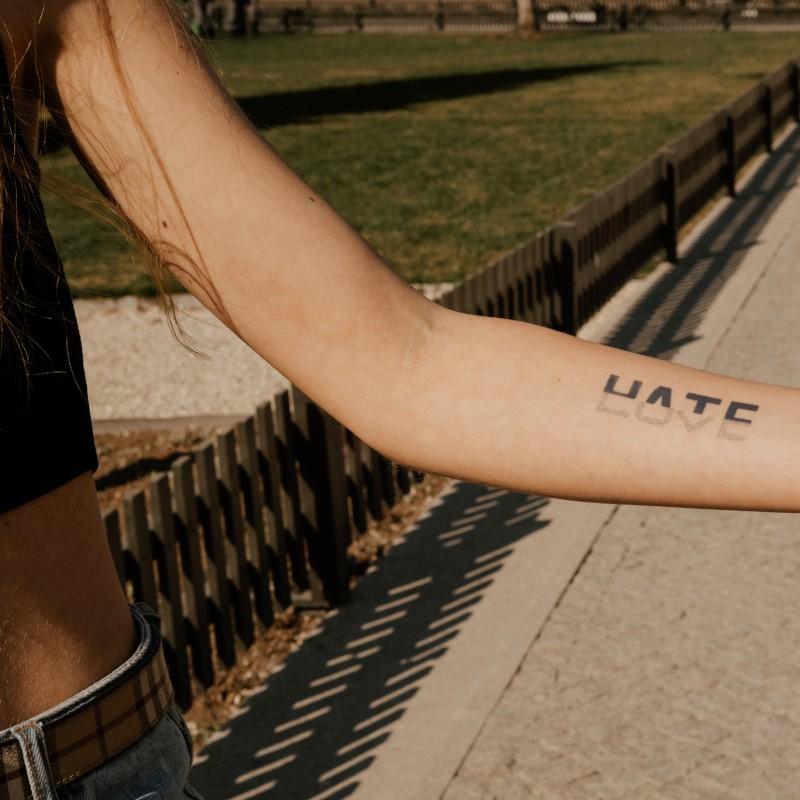 Love Hate Tattoo Easy Ink