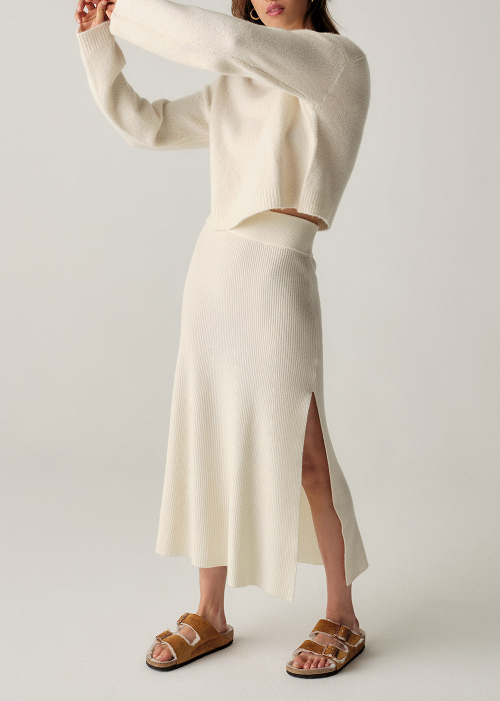 Mila Cropped Jumper - M/L / Ivory