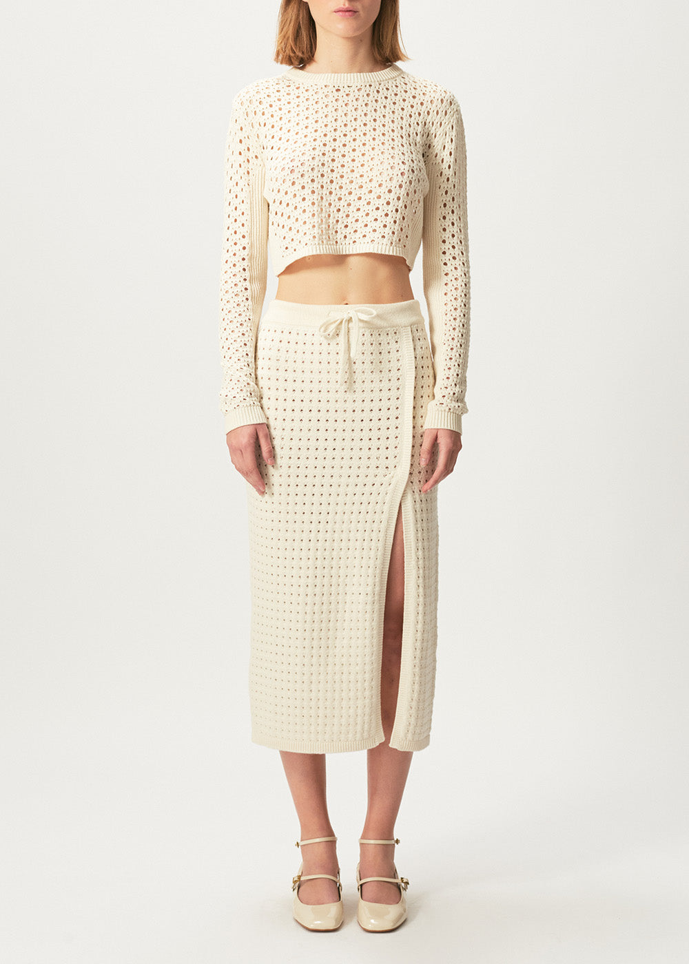 Mona Crochet Skirt - Small / Ivory