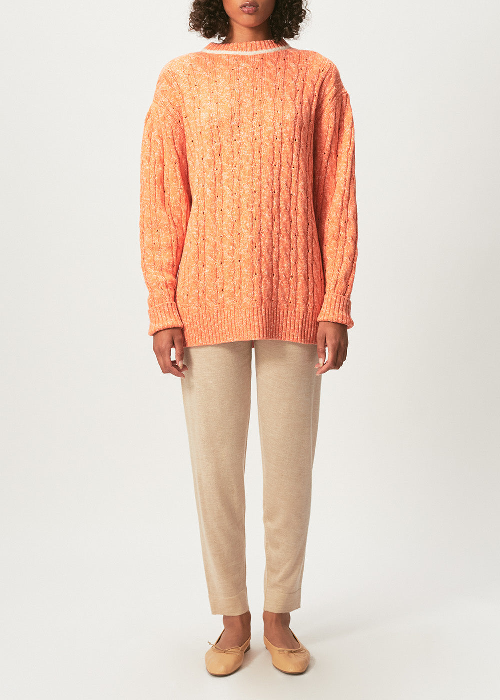 Jana Fine Knit Trousers - Medium / Dune