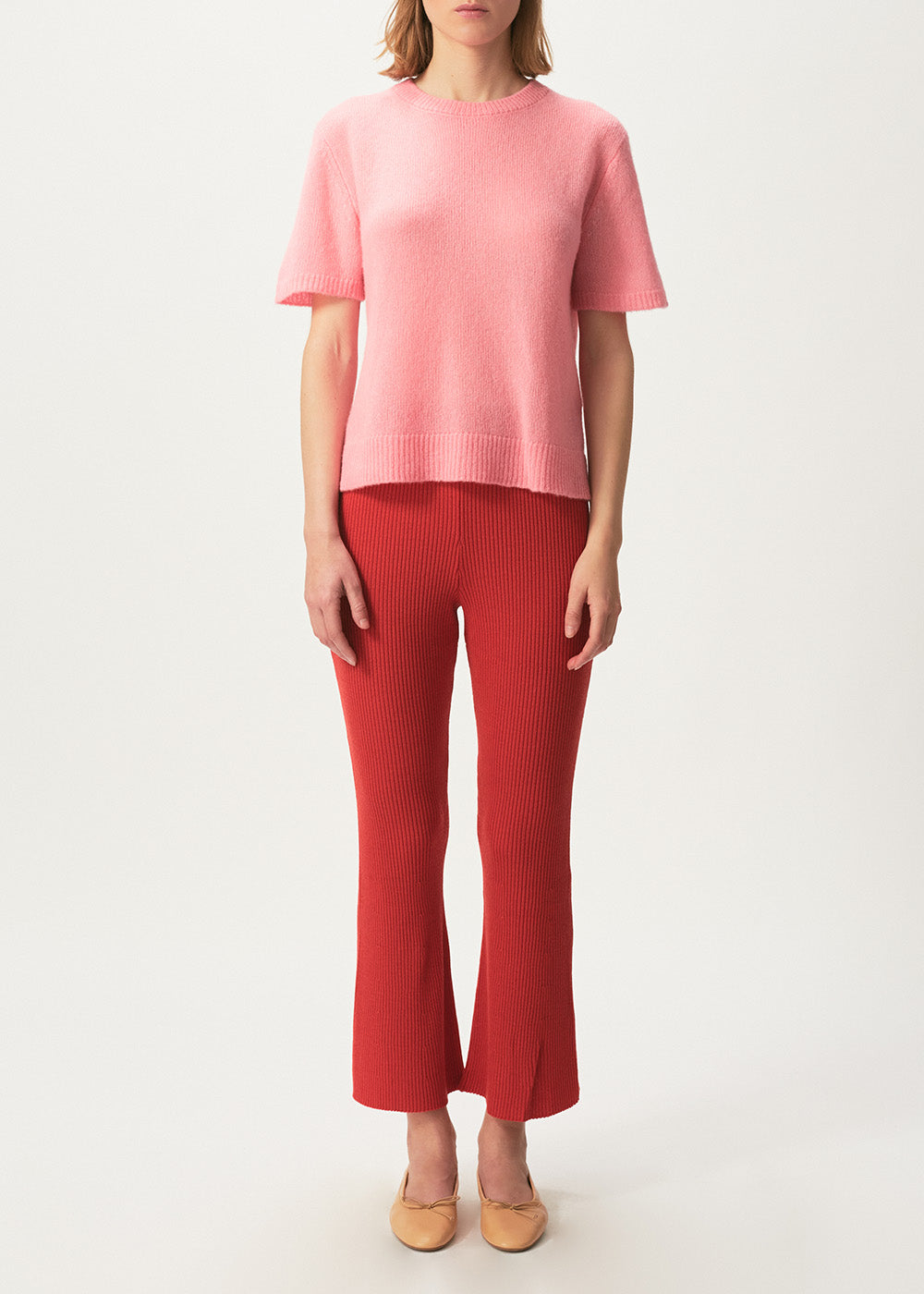 Tilly Flared Trousers - Small / Cherry