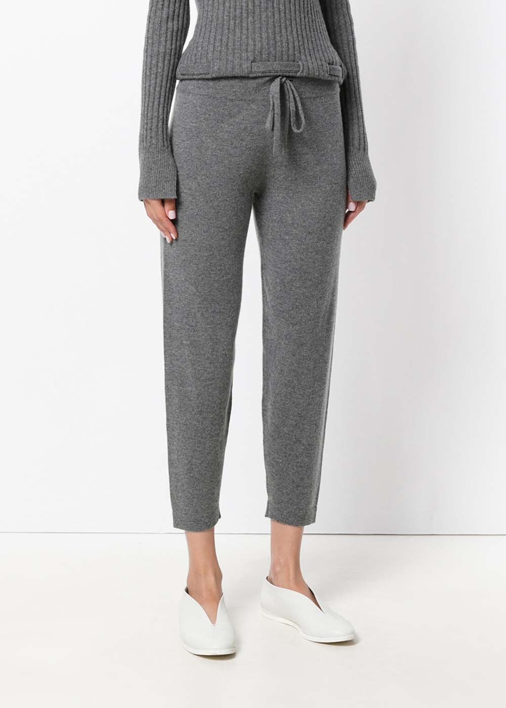 Sarah Knit Trousers - Small / Ash Grey