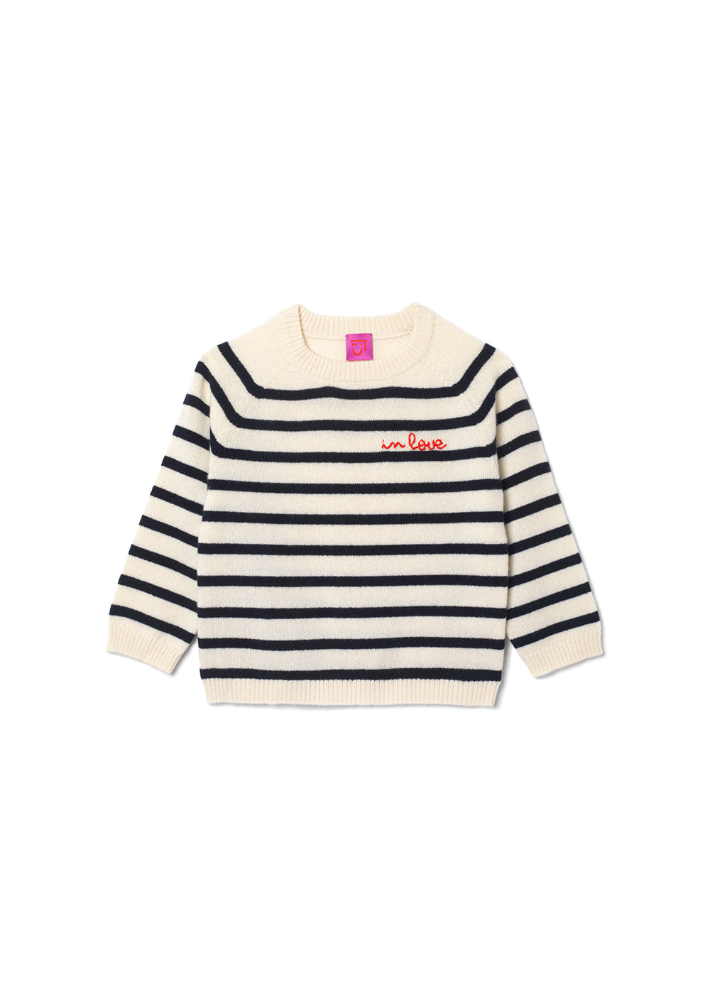 Maisy Striped Jumper - 3M-12M / Ivory/Navy Stripes