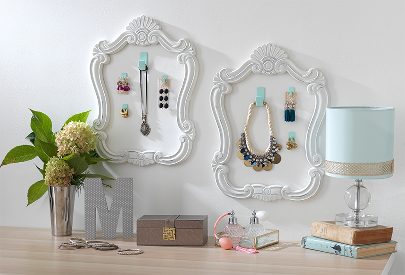 Jewellery Organisation & Storage Hack - Adhesive Hooks