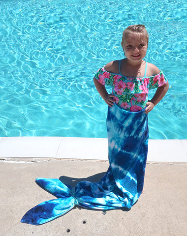 DIY Mermaid Towel Wrap Final Product