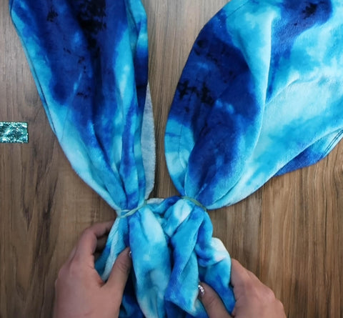 DIY Mermaid Towel Wrap Step 1c