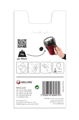 Velcro® Brand Industrial Strength 2 x 4 Hook & Loop Fastener Strips,  Black, 2/Pack (90199)