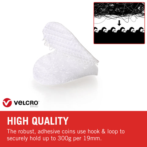 1/2 RED VELCRO® BRAND VELCOIN® LOOP ADHESIVE BACKED - COINS