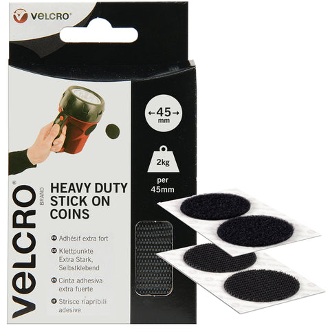 VELCRO® Brand Stick On Mini Dots Black 15 x 16 mm