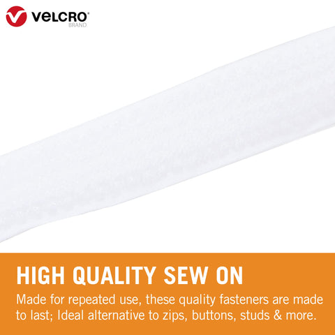 White VELCRO® Brand Iron On 20mm x 1m