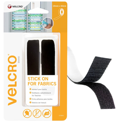 VELCRO Brand Sticky Back for Fabrics | 24 x 3/4 Tape with Adhesive | No  Sewing Needed | Cut Strips to Length Permanent Bond to Clothing for Hemming