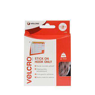 VELCRO® Brand Stick On Tape (Hook Only) White