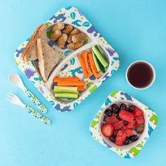 patterned bamboo kids tableware