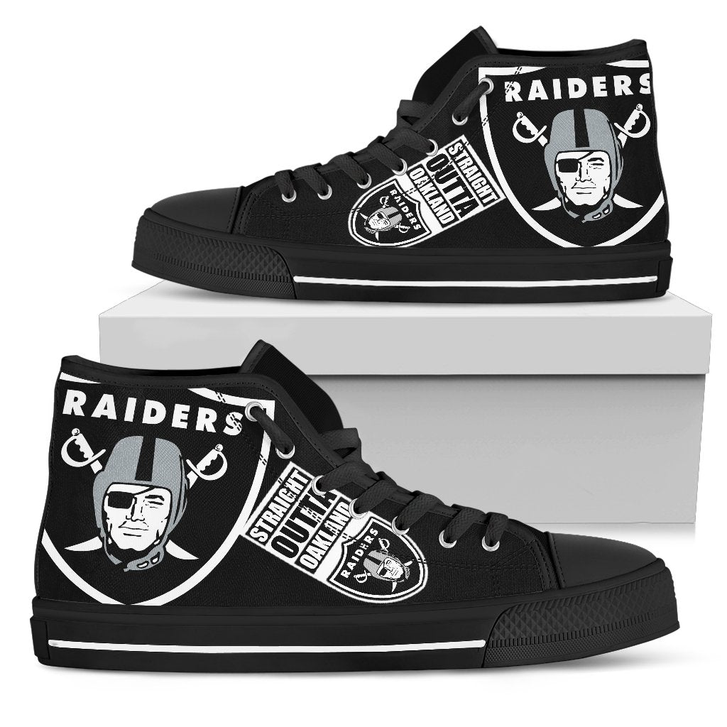 Straight Outta Oakland Raiders High Top Shoes – Vota Color