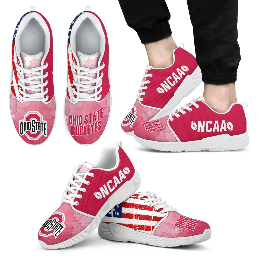 Awesome Fashion Ohio State Buckeyes Shoes Athletic Sneakers