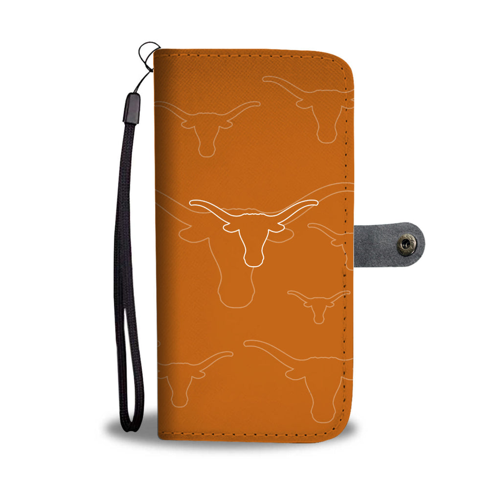 Texas Longhorns Logo Background Wallet Phone Cases