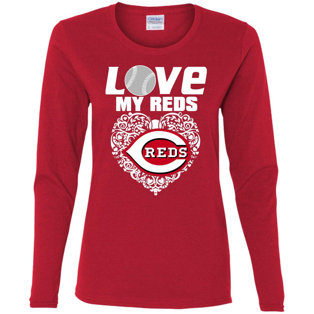 I Love My Teams Cincinnati Reds T Shirt