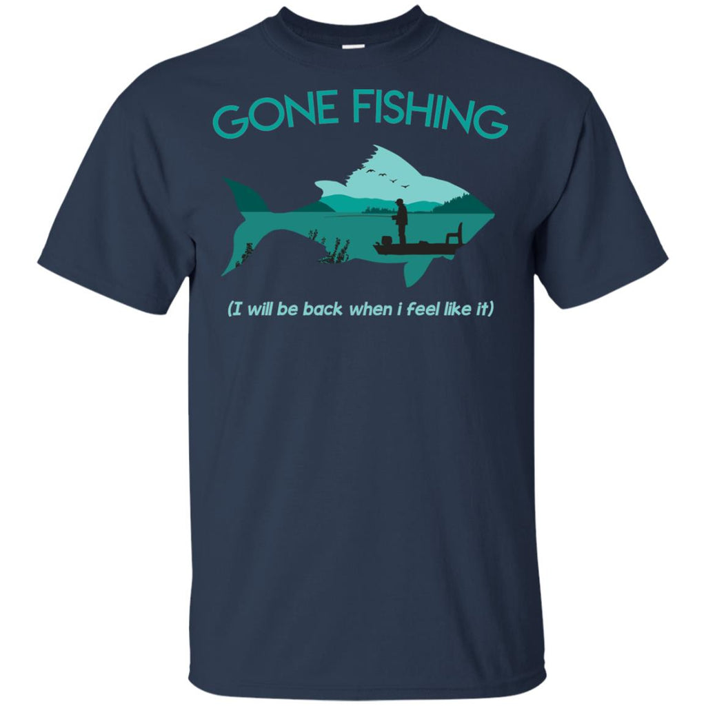 Gone Fishing Tshirt for Fisher Lovers – Vota Color