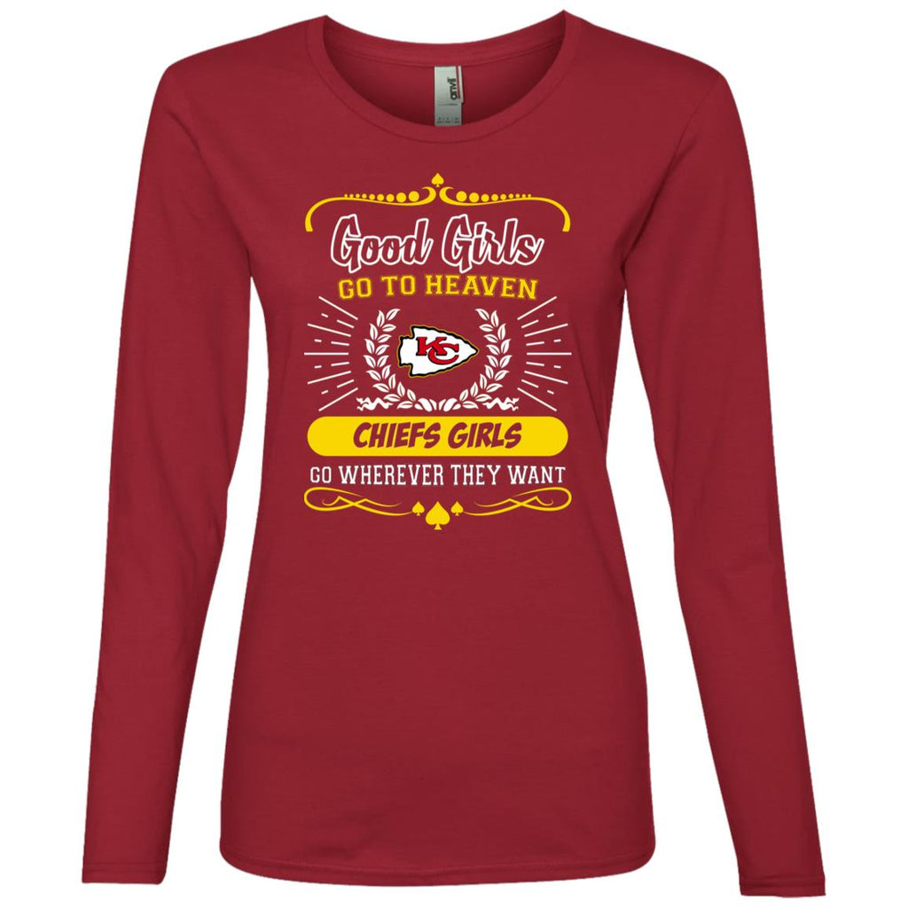 Good Girls Go To Heaven Kansas City Chiefs Girls Tshirt For Fans – Vota ...