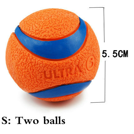 orange rubber dog ball