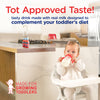 Tot Approved Taste! Tasty drink made with real milk designed to complement your toddler's diet.