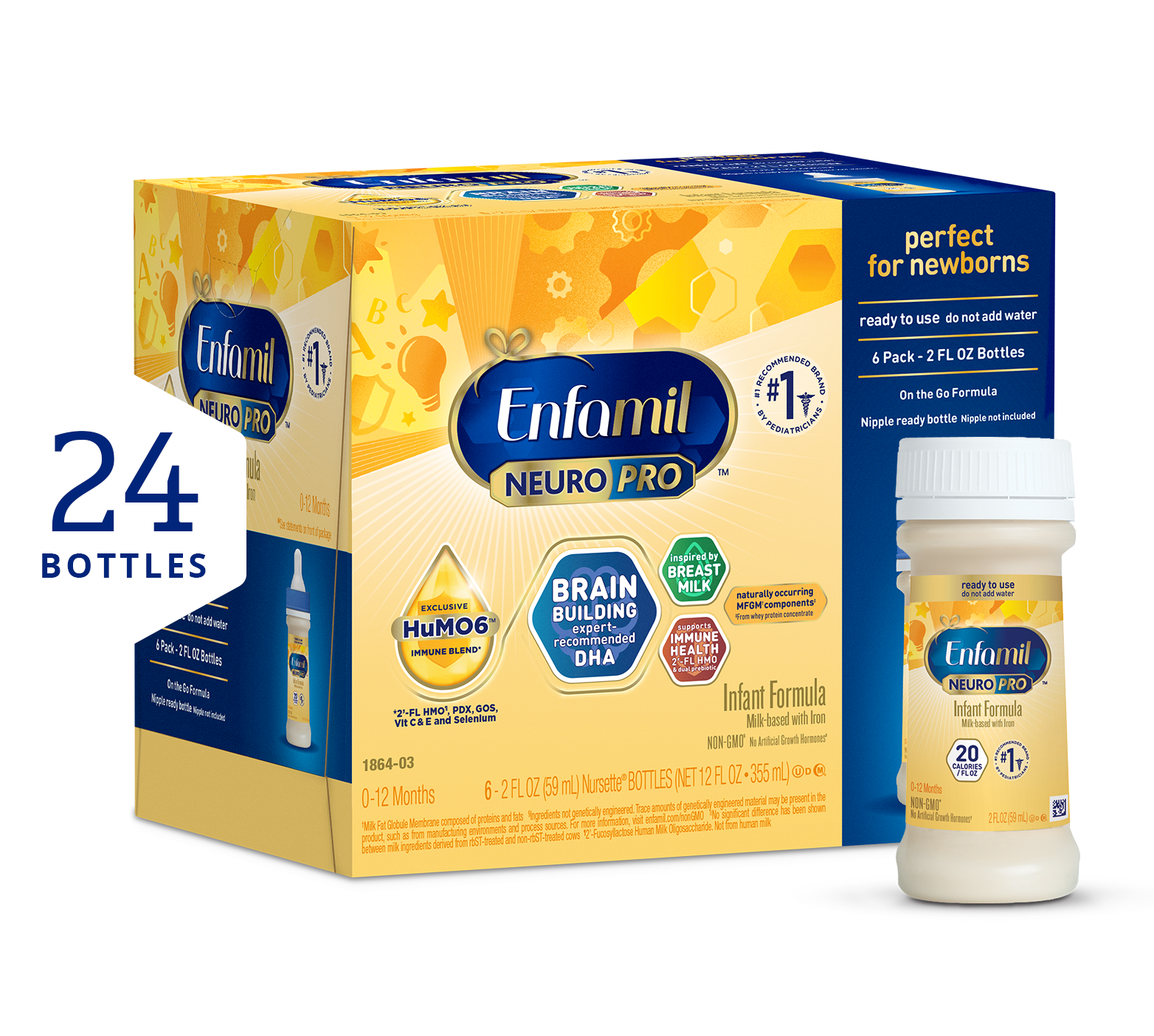 Enfamil 24 Infant Formula, 2 Oz., Unflavored, 24 Calories, Birth