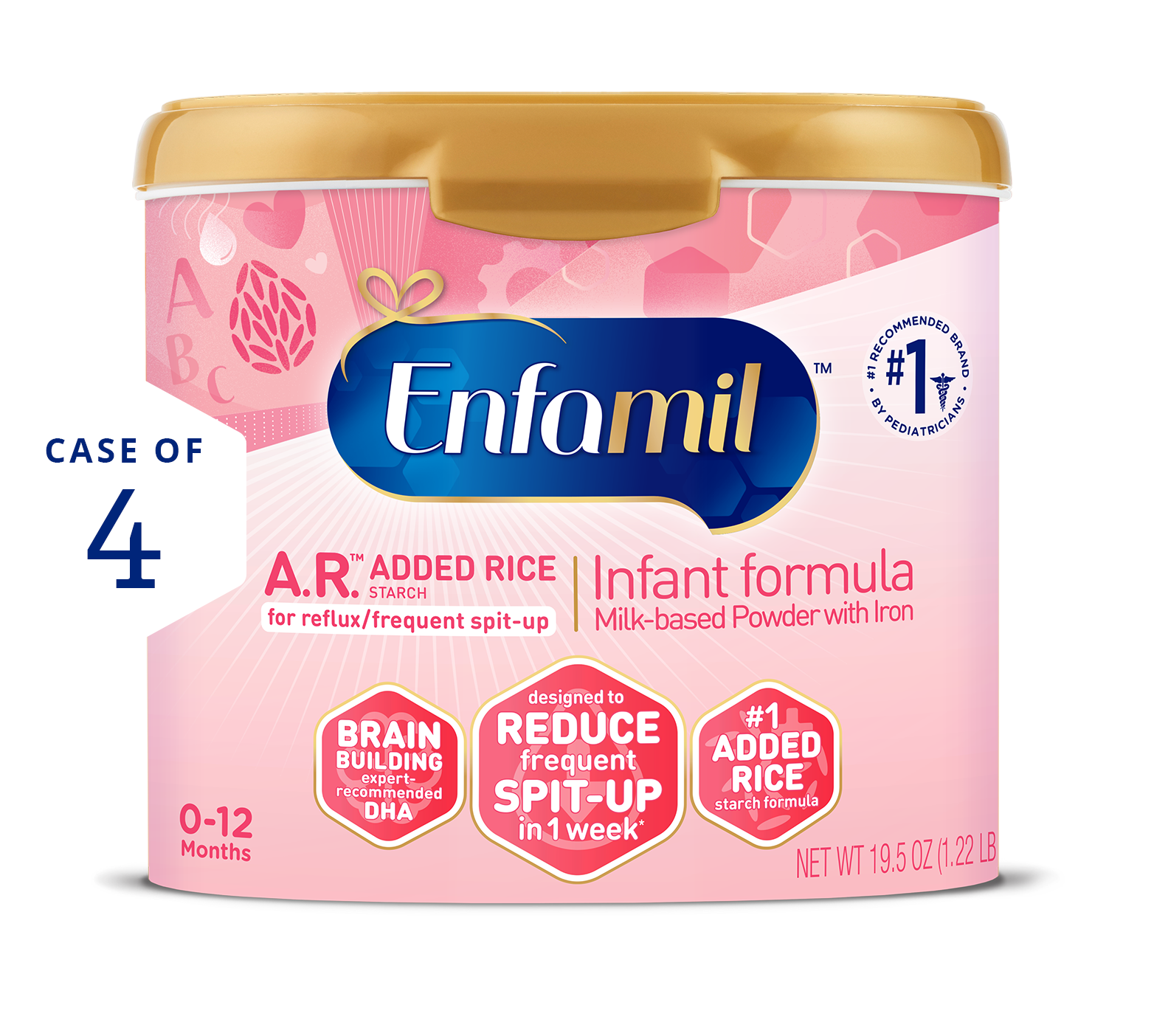 Enfamil A.R.™ Infant Formula with Added Rice Powder 19.5 oz Tub