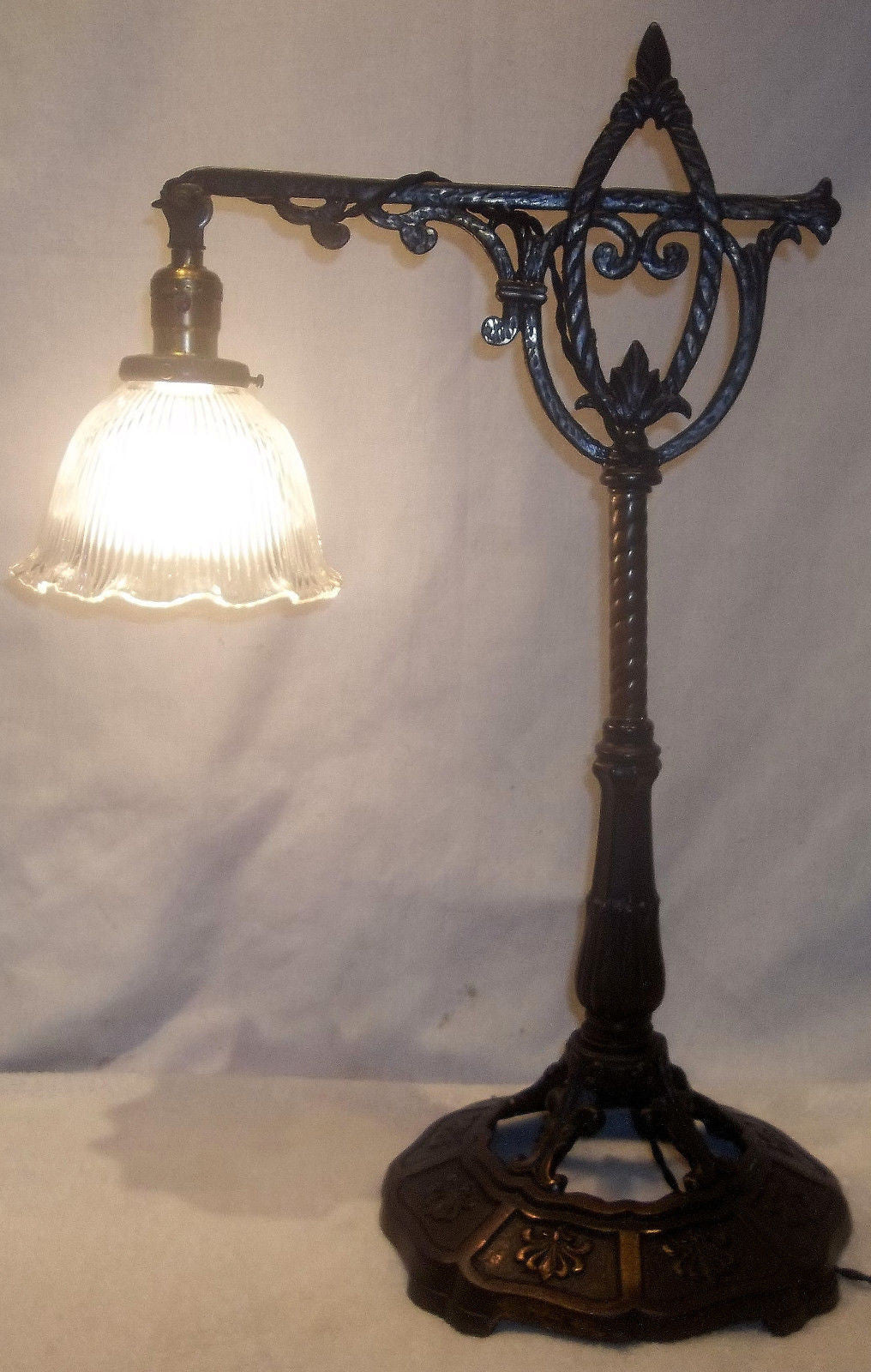 antique cast iron lamp