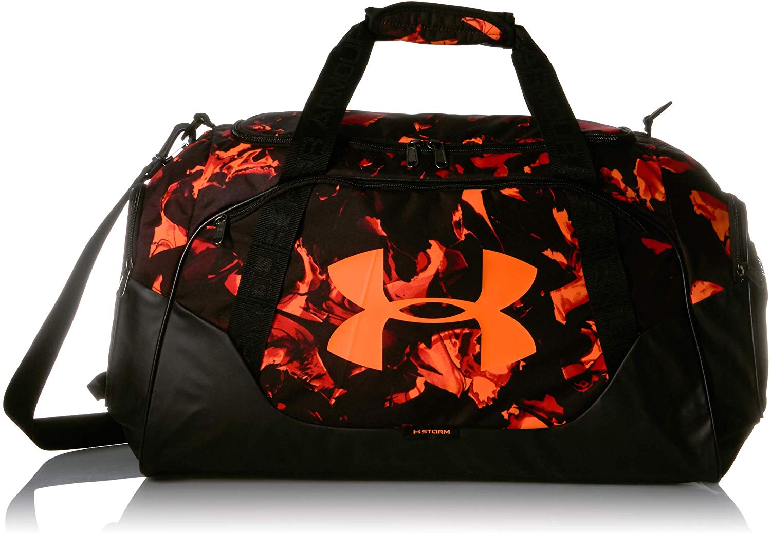 orange under armour duffle bag