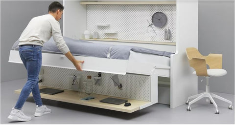 making space - folding desk/bed