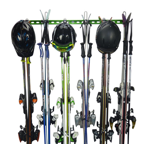 How do you store skis vertically?