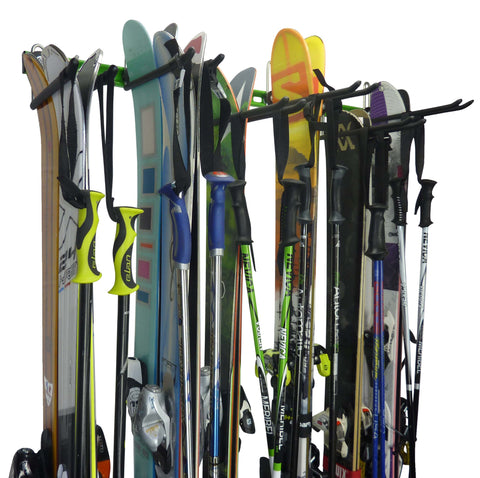 How do you hang skis on the wall?