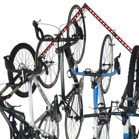 wall bike rack for up to 6 bikes