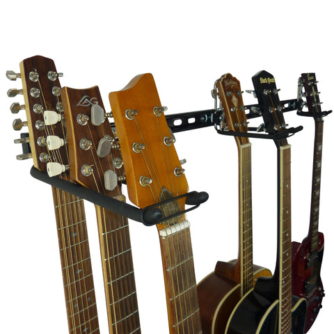 guitars hanging on the wall