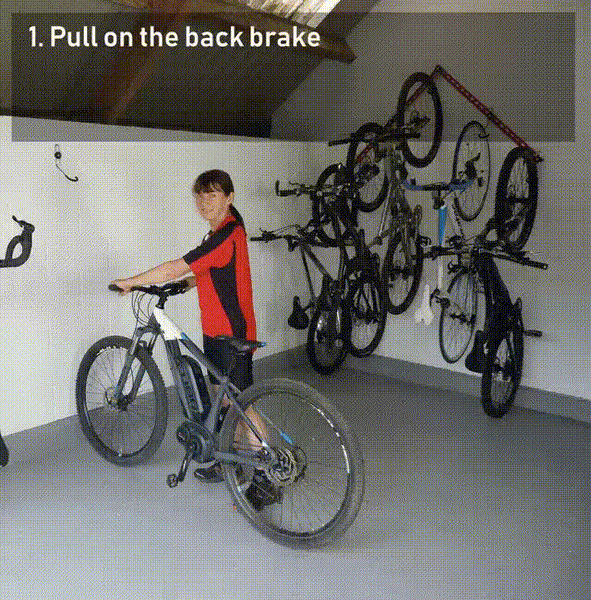 3 Bike + Gear Wall Rack - for 3 bikes + 3 sets of helmets, backpacks and coats 1
