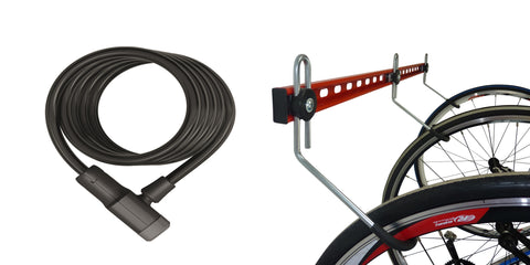 How to secure a bike on a wall mounted bike rack