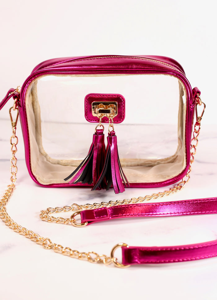 Addison Clear Crossbody PLATINUM – Caroline Hill Wholesale