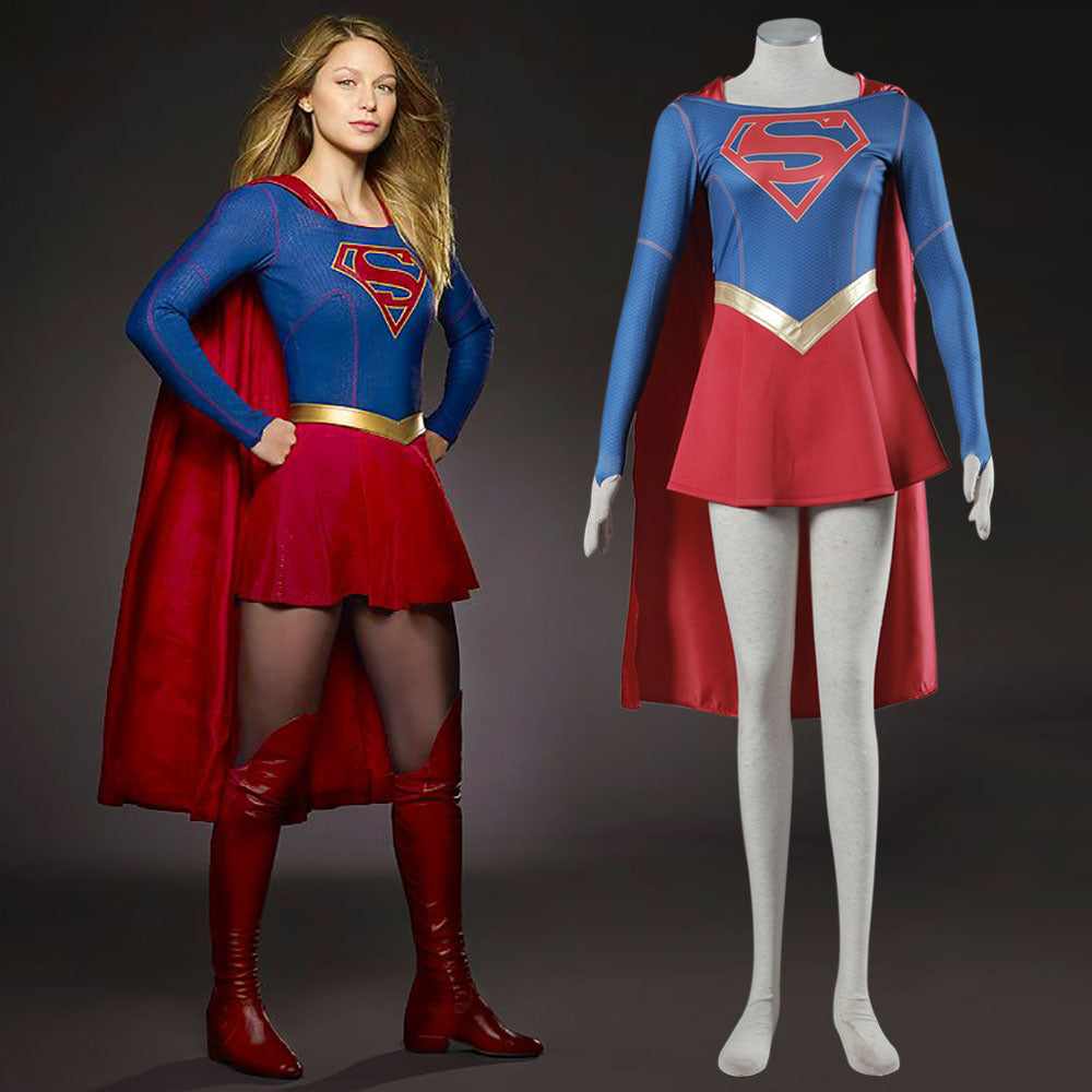 Supergirl Costume Superwoman Costume Supergirl Kara Danvers Cosplay wi ...