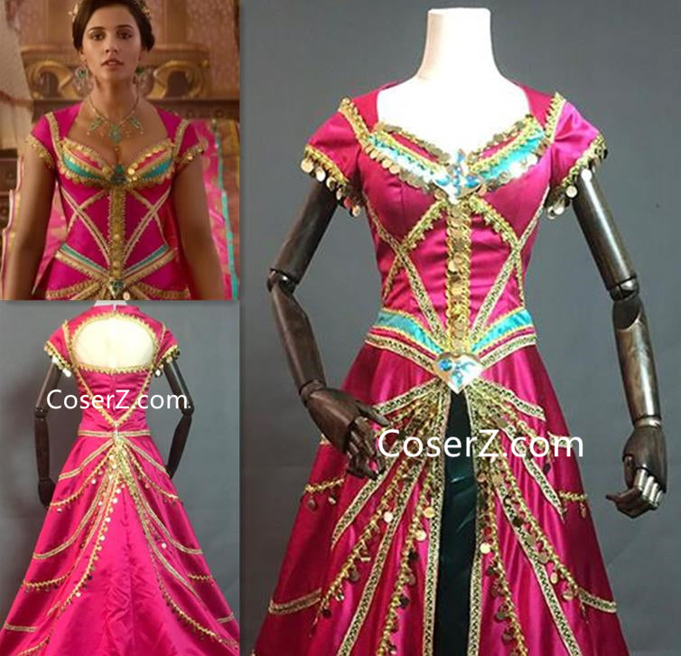 Aladdin 2019 Film Princess Jasmine Red Costume New Outfit – Coserz