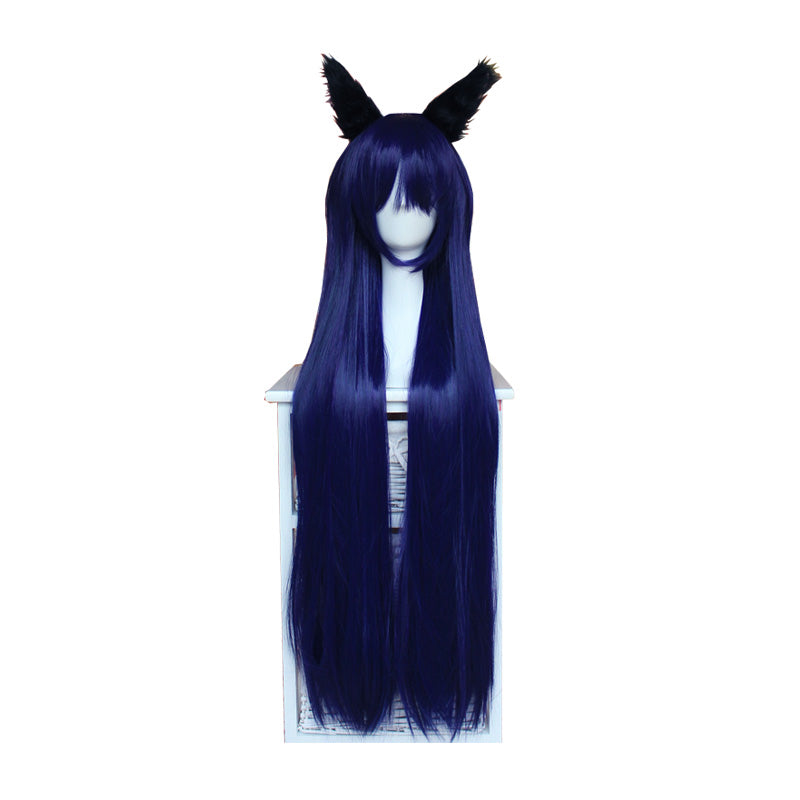 LOL Ahri Wig Ahri Cosplay Wigs Peluca The Nine-Tailed Fox Dark Blue Ha ...