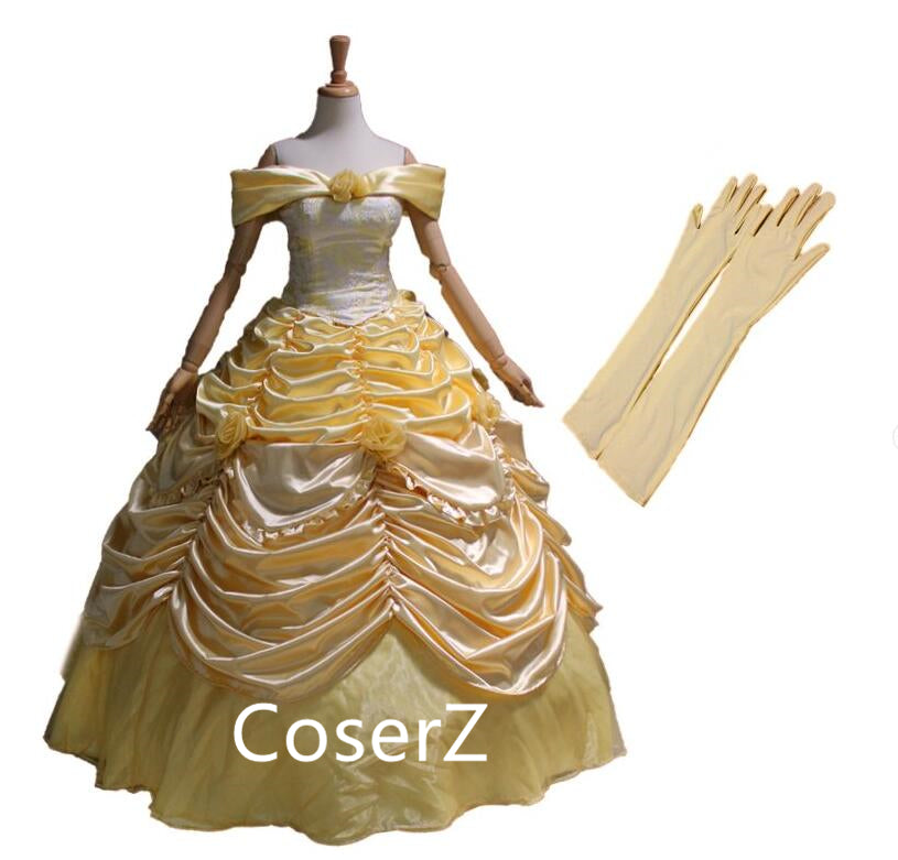 Custom-made Beauty and the Beast Princess Belle Costume Belle Dress ...