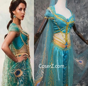 aladdin jasmine blue dress