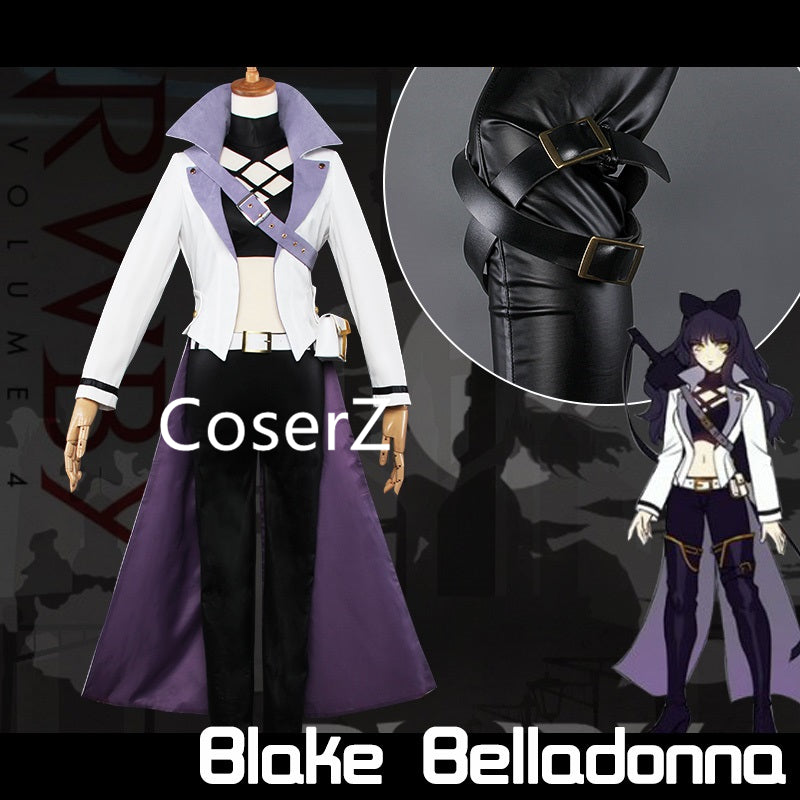 Blake Belladonna Costume RWBY White Season 4 Black Belladonna Cosplay –  Coserz