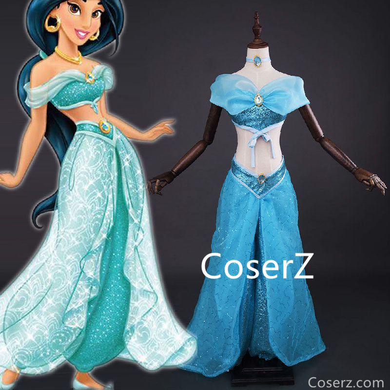 Aladdin Lamp Princess Jasmine costume, Jasmine Dress – Coserz