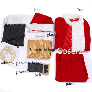 Custom Luxury Santa Claus Cosplay Costume, Santa Claus Christmas Clothes
