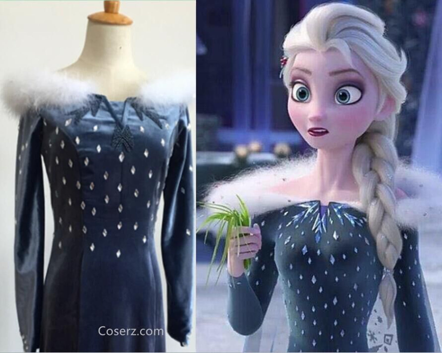 Custom Olafs Frozen Adventure Elsa Dress Elsa Costume Elsa Cosplay Coserz 0124