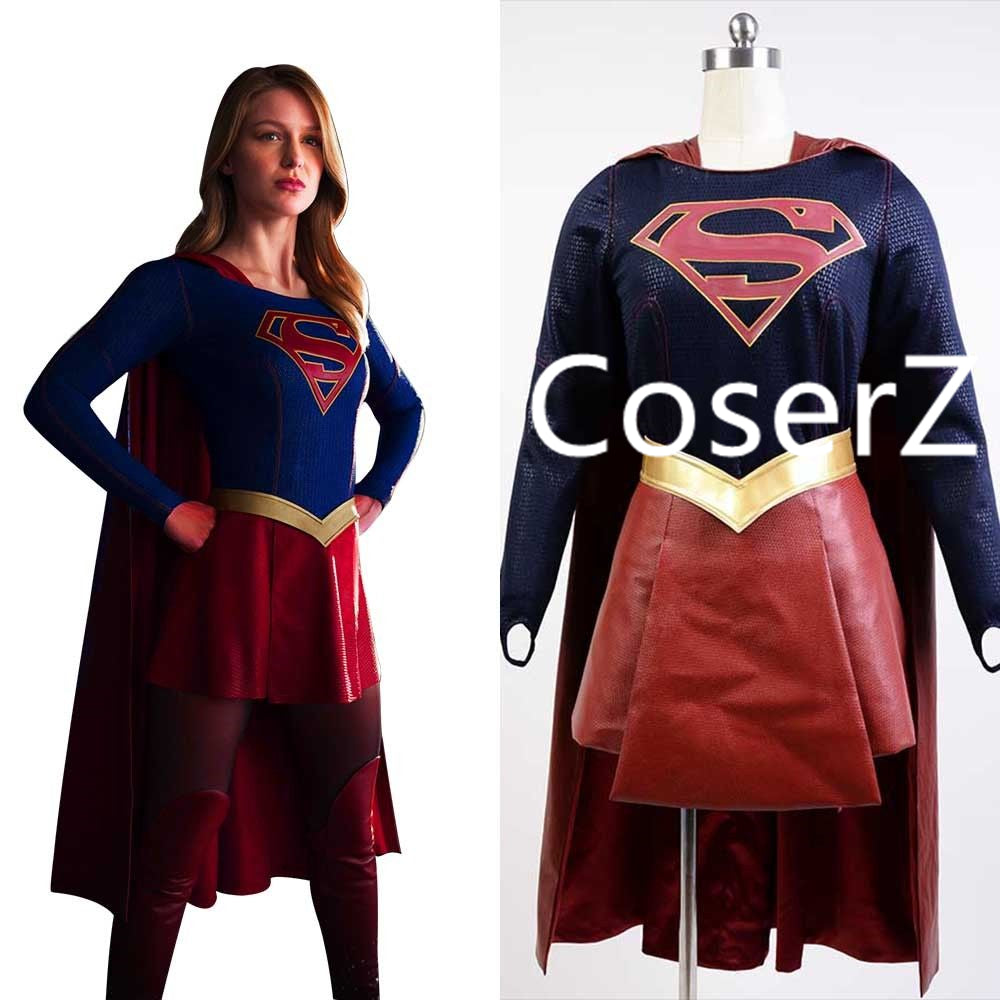 Supergirl Costume Kara Zor-El Danvers Cosplay Costume Halloween Adult ...
