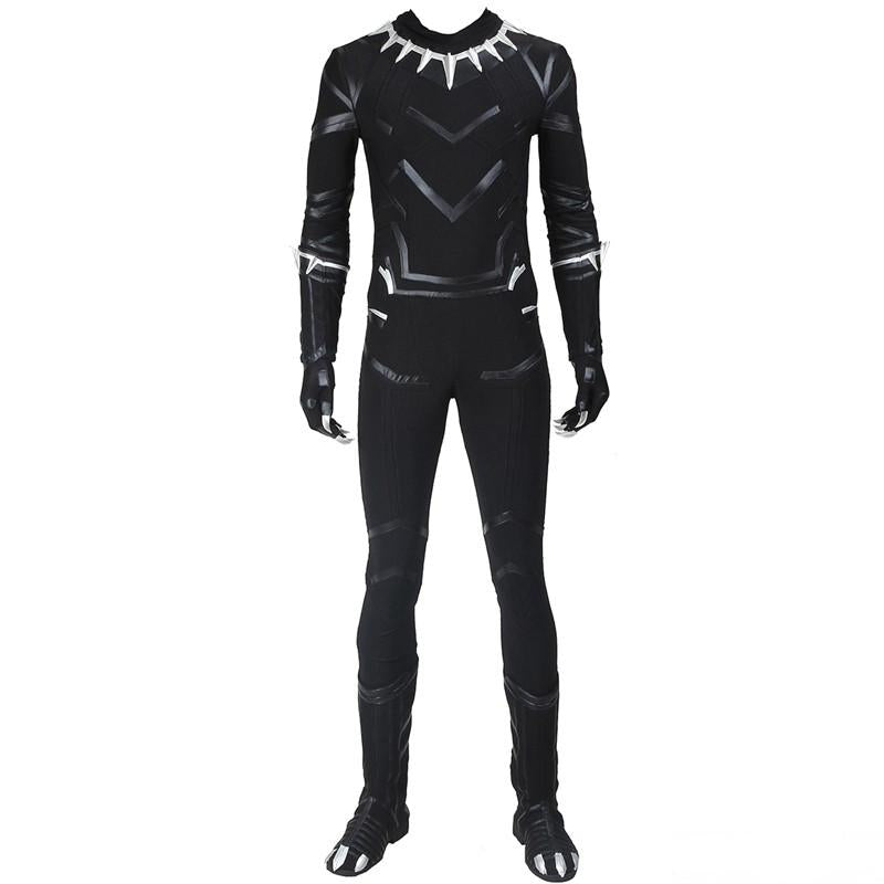 Captain America Civil War Black Panther T'Challa Cosplay Costume with ...