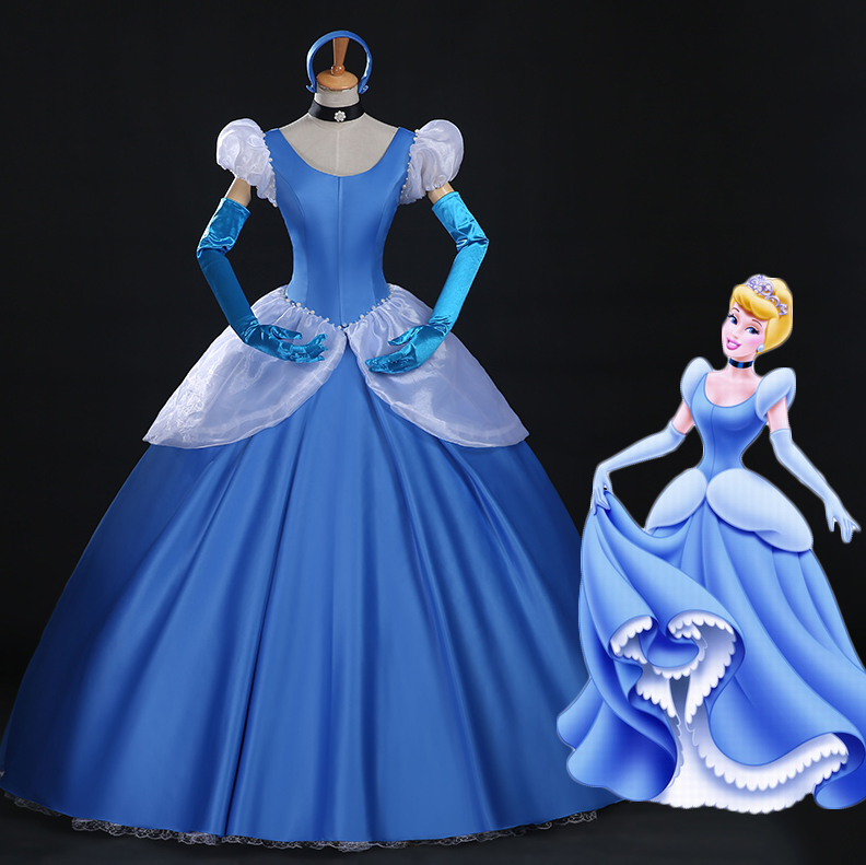 Cinderella Dress Cinderella Blue Dress Cinderella Cosplay Costume Coserz 