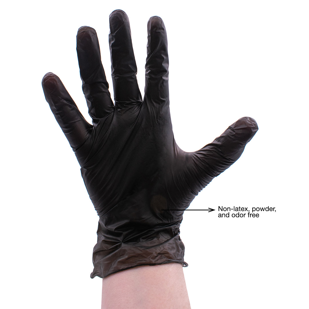 Black Vinyl Gloves for Salon 100pk Latex Free – Colortrak